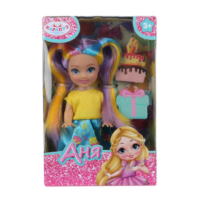 Кукла Аня 12 см, акс., кор КАРАПУЗ в кор.120шт
