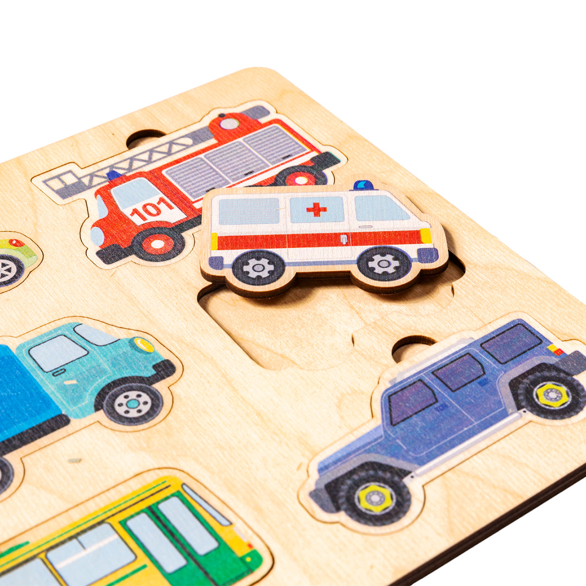 ИГРА РАЗВИВАЮЩАЯ ДЕРЕВЯННАЯ "АВТОМОБИЛИ" (30Х21СМ) в кор.15шт