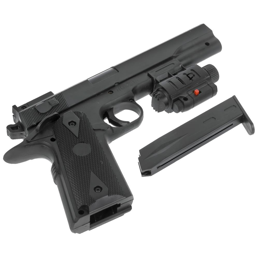 Пистолет с лазерн. прицелом, с пульками 2019 в пак. в кор.2*72шт