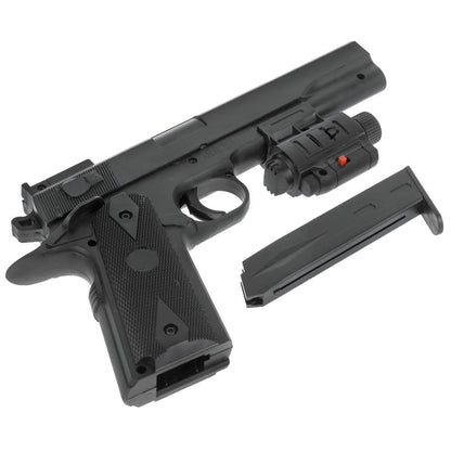 Пистолет с лазерн. прицелом, с пульками 2019 в пак. в кор.2*72шт