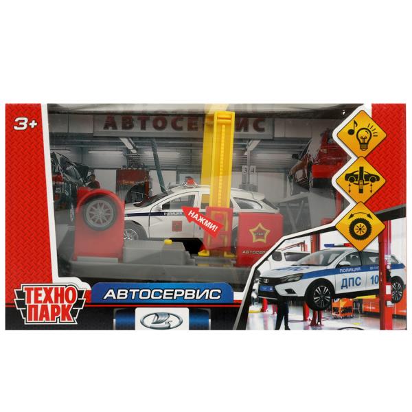 Игрушка пластик свет-звук автосервис 21 см,vestacross-12pol-wh , красн, кор. Технопарк в кор.2*30шт
