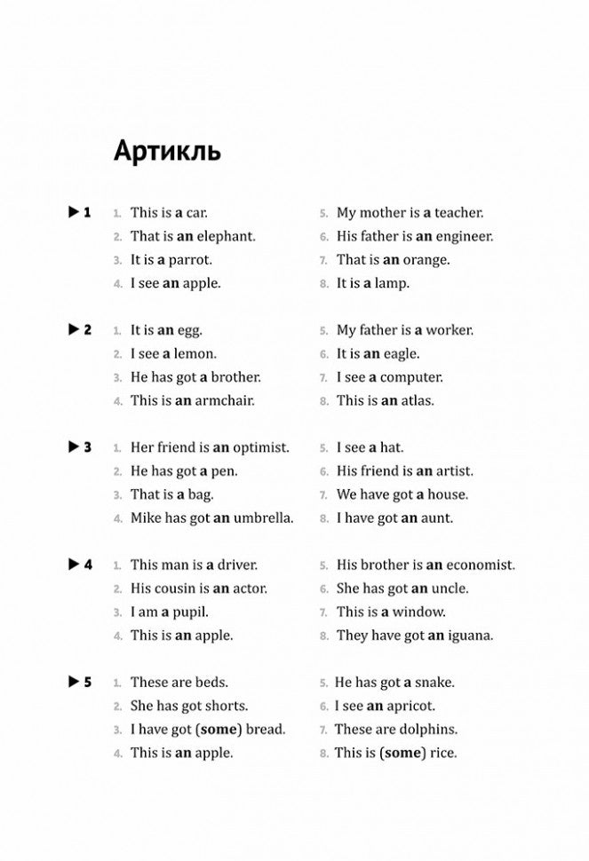 Entraîneur de grammaire anglaise. Clés pour l'entretien des écoles 2-5 cl.