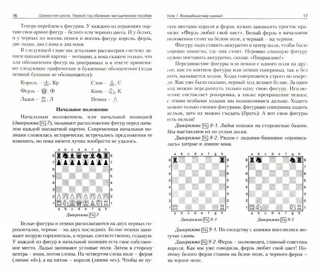 ШШ Шахматная школа. Первый год обучения. Méthode de pose (Изд-во ВАКО)