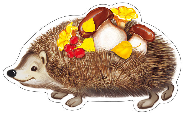 ФМ-13937 Плакат вырубной А4. Ёжик (блёстки в лаке)