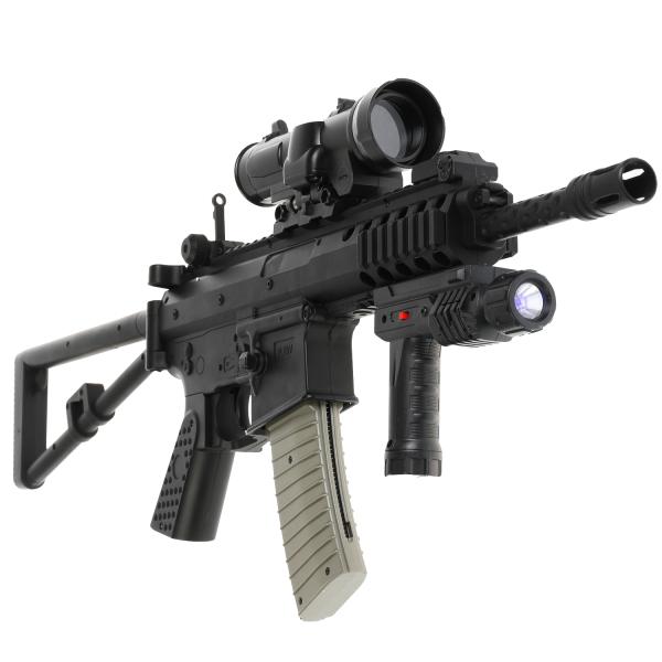 Автомат (п) с фонарем, с пульками 1977A+ в кор. в кор.18шт