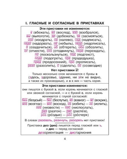 Правила русского языка в таблицах и схемах.