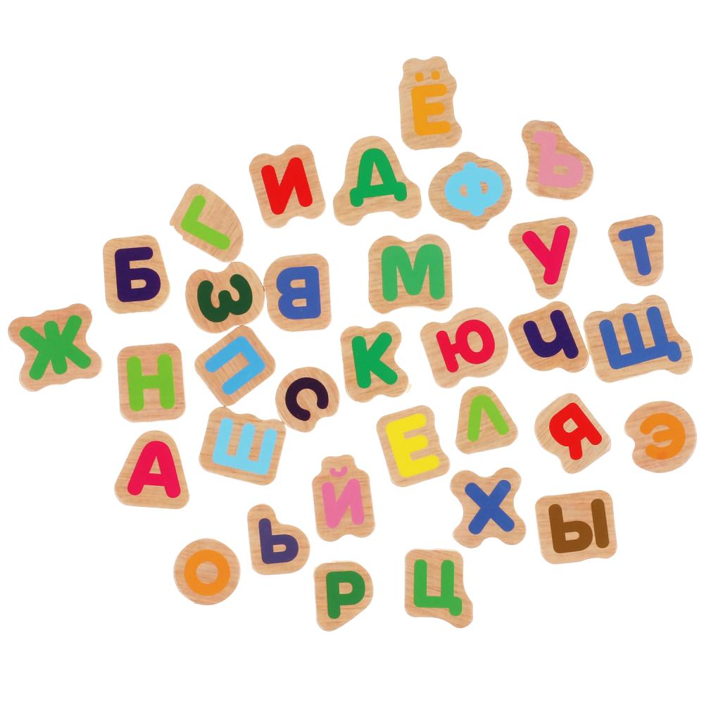 Игрушка деревянная рамка-вкладыш "азбука" Буратино в кор.100шт