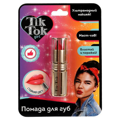 Помада для губ красная TIK TOK GIRL в кор.24*12шт