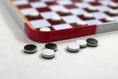 Игра магнитная в жестяной коробочке "Шахматы, шашки, нарды"