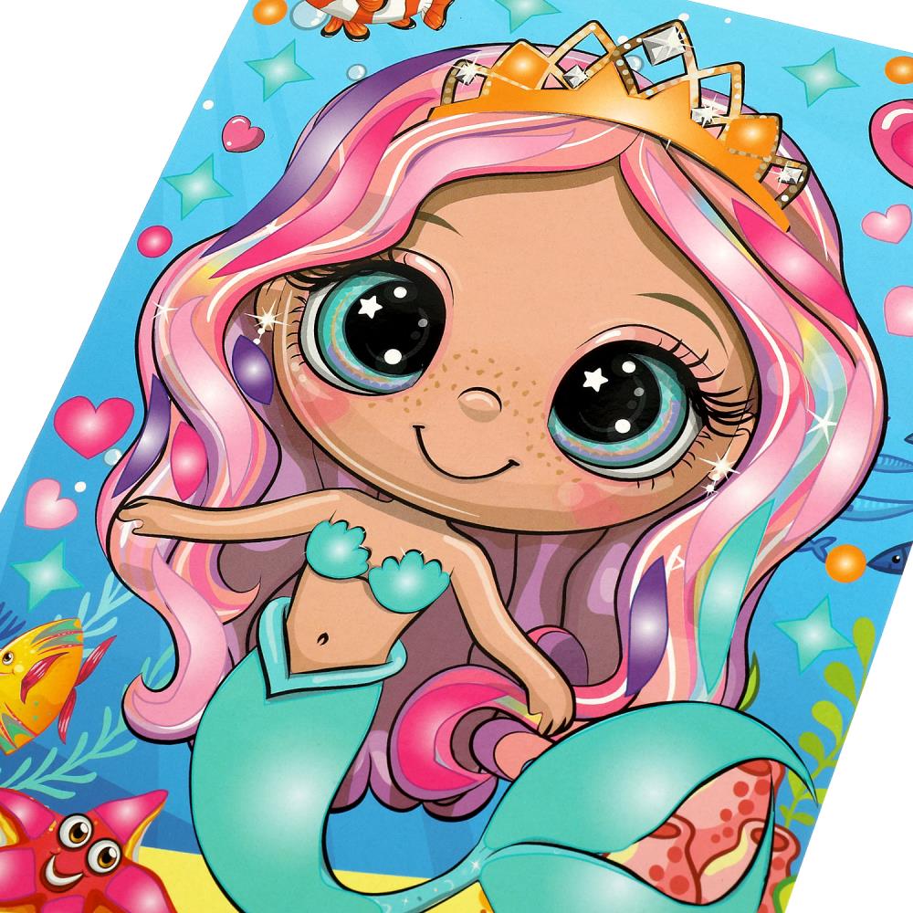 Гелевая мозаика 17*23 см русалка МУЛЬТИ АРТ в кор.100шт