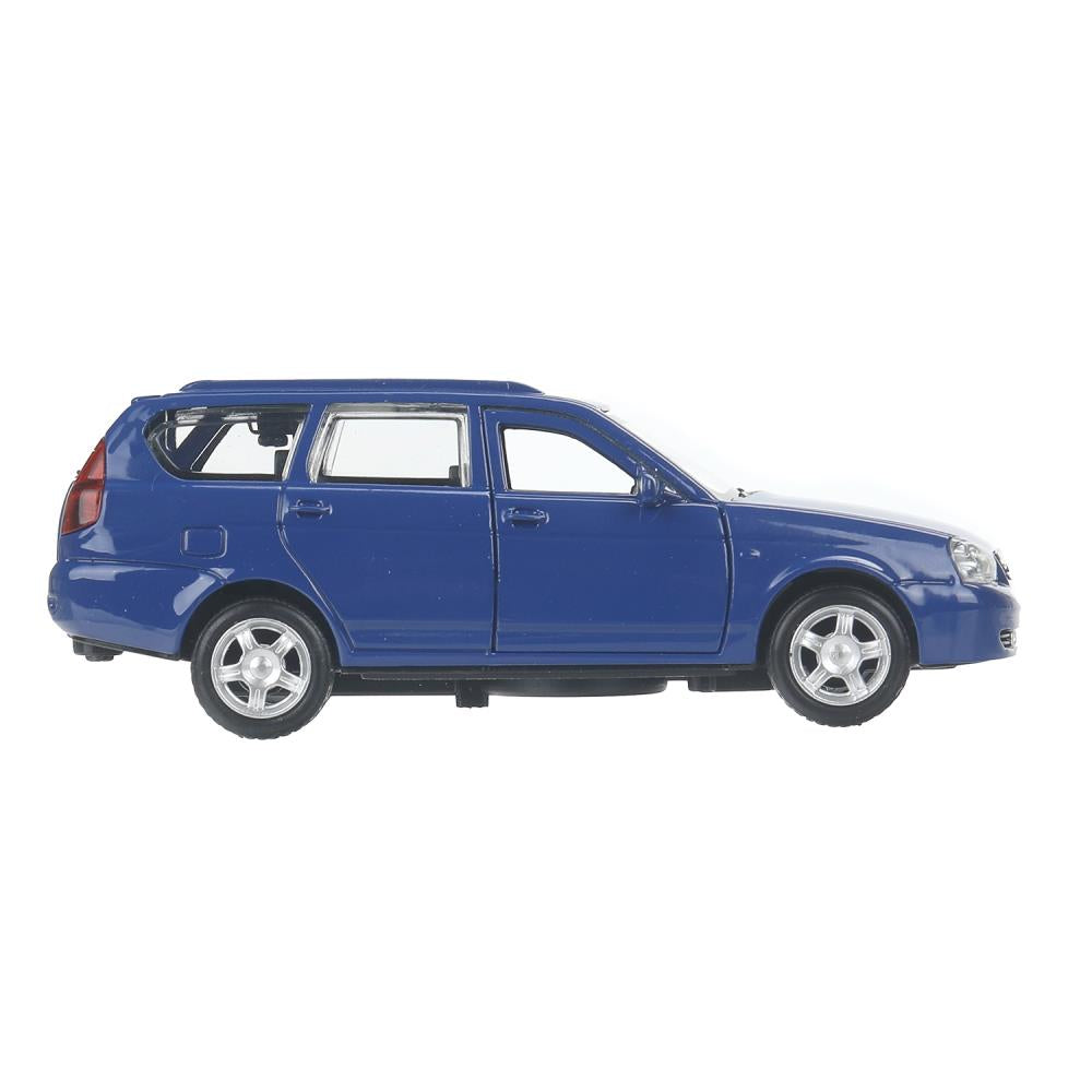 Машина металл LADA PRIORA длина 12 см, двери,багаж,инерц,синий, в кор. Технопарк в кор.2*36шт