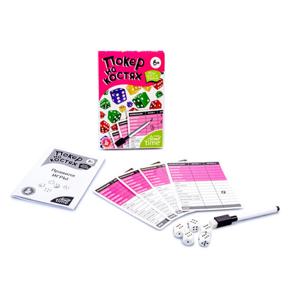 Игра настольная "Покер на костях" Aктив time