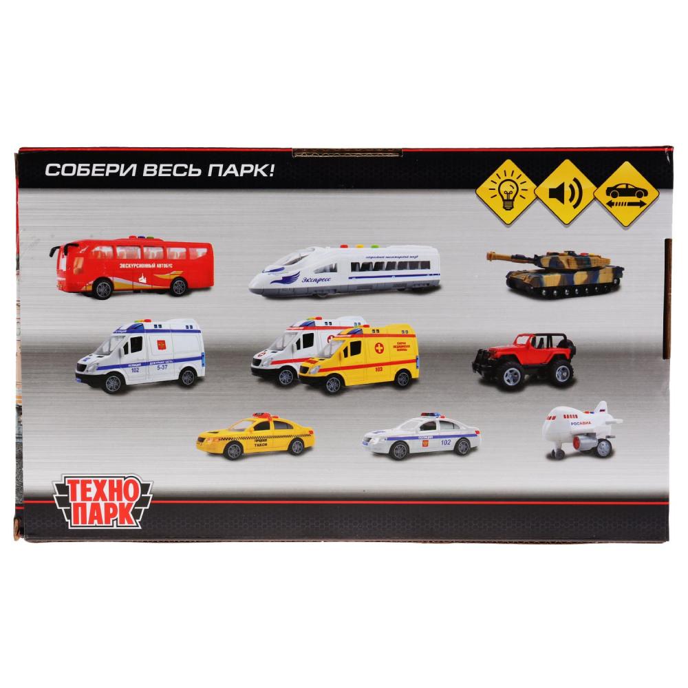 Technoparc. Modèle "Mercedes-Benz Sprinter. Taxis" art.SPRINTER-22PL-TAX 22 см инерц. bat свет+звук