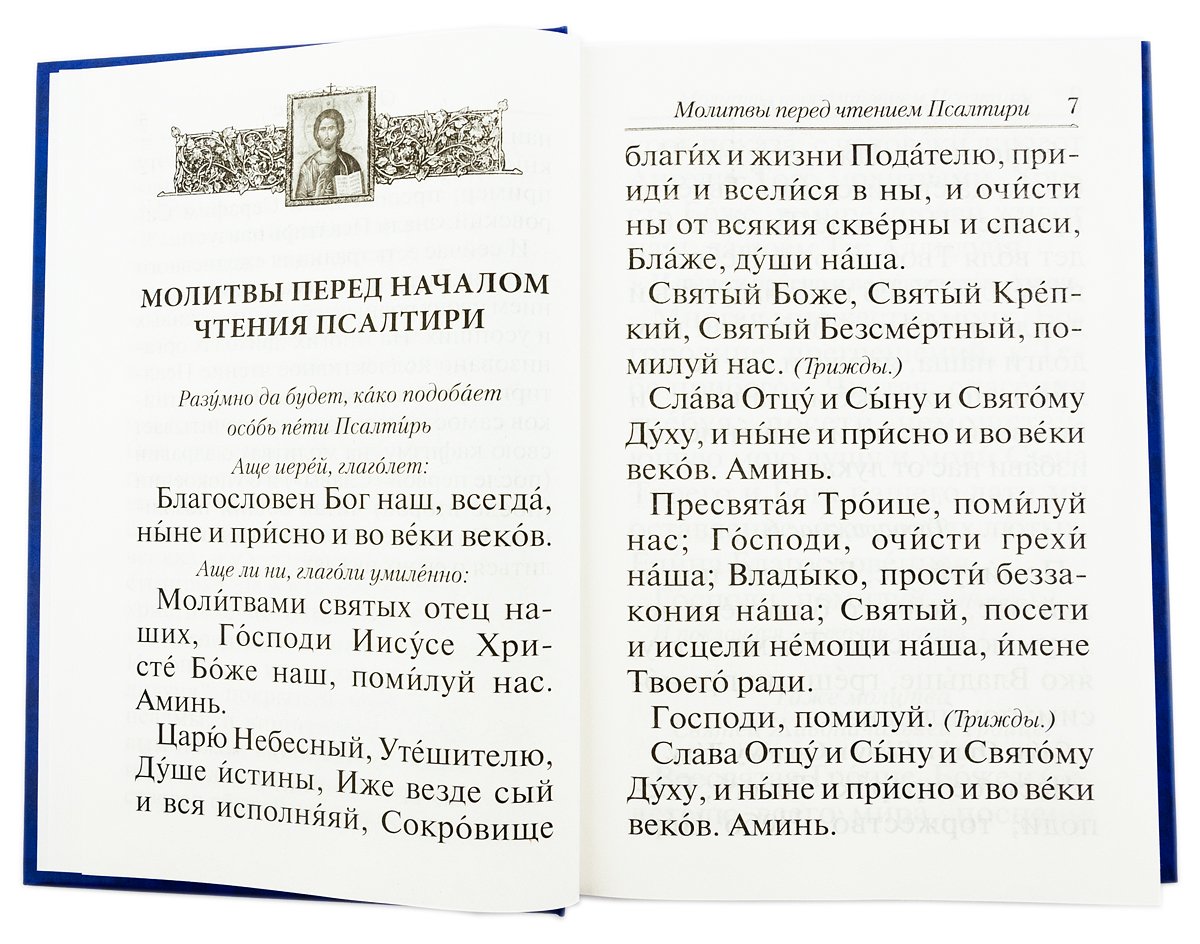 Псалтирь с молитвами о живых и усопших, с указанием чтений на всякую потребу: на церковнославянском языке, крупным шрифтом (красная)
