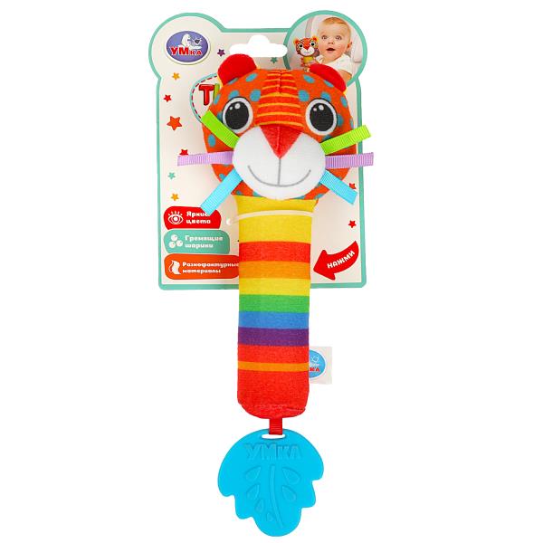 Текстильная игрушка погремушка - пищалка Умка в кор.250шт