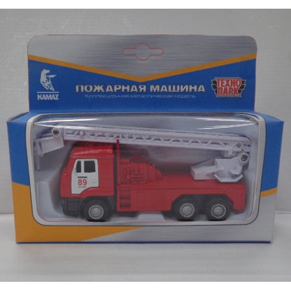 ТЕХНОПАРК. КАМАЗ. МЕТАЛЛ.МОДЕЛЬ ПОЖАРНОЙ МАШИНЫ 12 СМ, ИНЕРЦ.,ОТКРЫВ. ДВЕРИ., В КОР. в кор.2*24шт