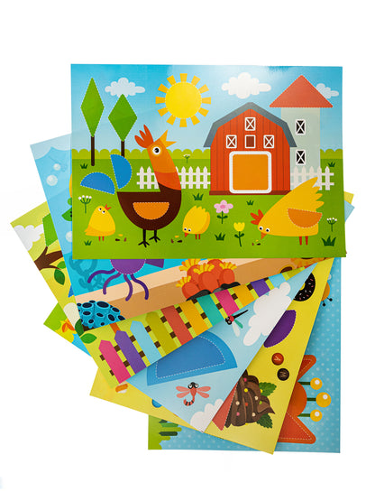 Пазл деревянный в картинках 32 эл Baby Toys (12 картинок)