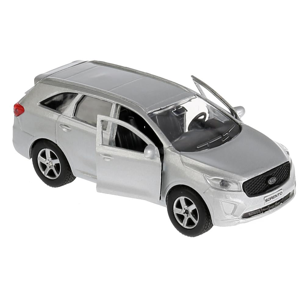 Machine en métal KIA Sorento Prime sébriste 12 cm, extérieur, bagage, iner. Parc technologique en cor.2*24шт