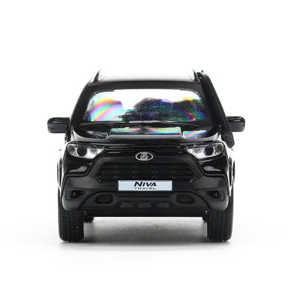 Machine en métal LADA NIVA voyage 12 cm, double, argent, métal noir, cor. Parc technologique dans le cor.2*36шт