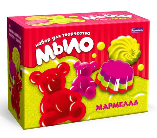 Развивашки.С0237 Десерт для ванны "Мыло-мармелад" (4формы, светится в темноте), 1/38
