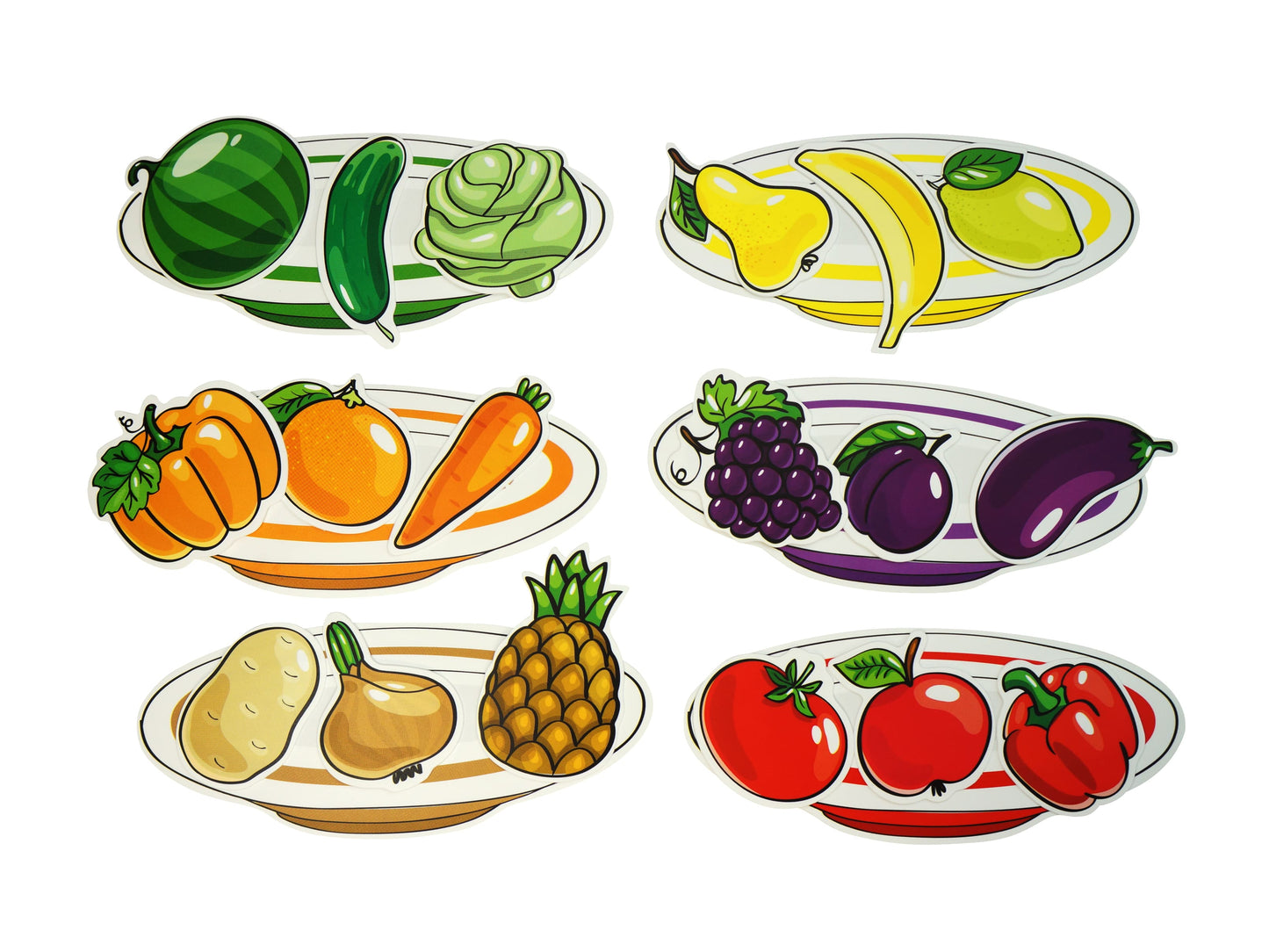 Пластик на липучках "Фрукты и овощи" 10KOR PLASTIC