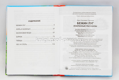 ШКОЛЬНАЯ БИБЛИОТЕКА. БЕЖИН ЛУГ. ИЗБРАННЫЕ РАССКАЗЫ (И.С. Тургенев) 128с.