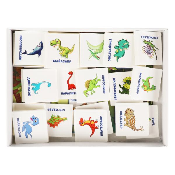 Dinosaures. QI ЛОТО. 138х189х32 mm 1 pièce. Умные игры в кор.20шт