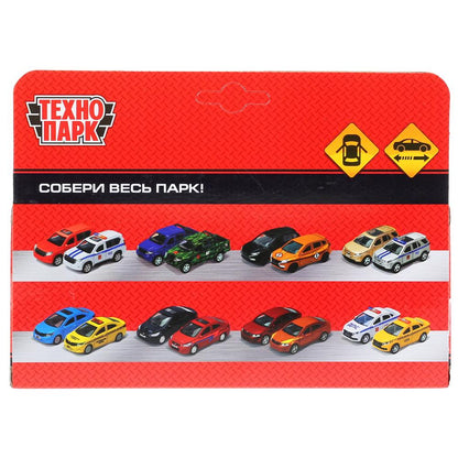4690590199657 Machine en métal TOYOTA "land cruiser mat" 12,5 cm, ouverture du moteur, noir, couleur du parc technologique