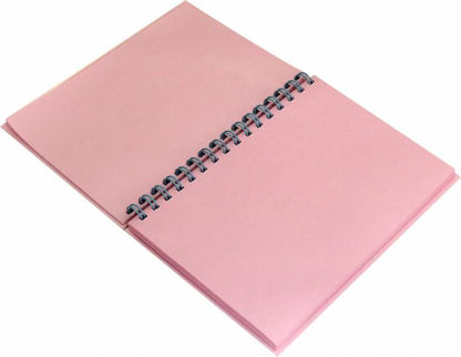 Блокнот "Прикольные панды", на бамбуке / "Cute pandas", one (А5, 160 стр., пружина, блок розовый)