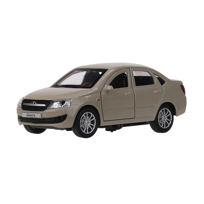 Машина металл LADA granta 11,5 см, двери, инерц, бежевый, кор. Технопарк в кор.2*36шт