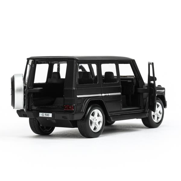 Machine en métal MERCEDES-BENZ CLASSE G МАТОВЫЙ 12 см, двер, багаж, черный, кор. Parc technologique dans le cor.2*36шт