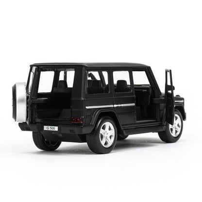 Machine en métal MERCEDES-BENZ CLASSE G МАТОВЫЙ 12 см, двер, багаж, черный, кор. Parc technologique dans le cor.2*36шт
