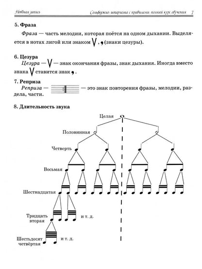 Сольфеджио:шпаргалка с правилами:полный курс