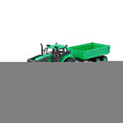 Tracteur "Прогресс" avec бортовым прицепом и ковшом, инерционный (зелёный) (в коробке)