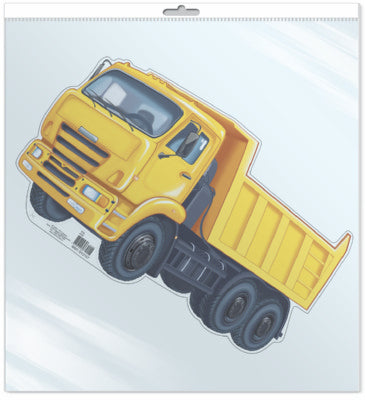 *ФМ1-10157 ПЛАКАТ ВЫРУБНОЙ А4 В ПАКЕТЕ. Машина грузовик (с уф-лаком в индивидивидуальной упаковке с европодвесом и клеевым клапаном)