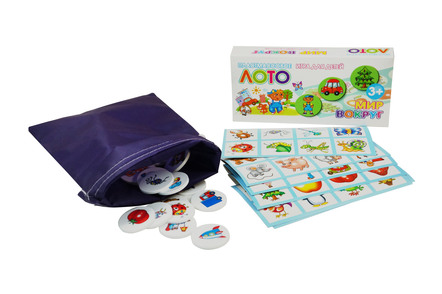 Лото пластмассовое "Мир вокруг" мал.