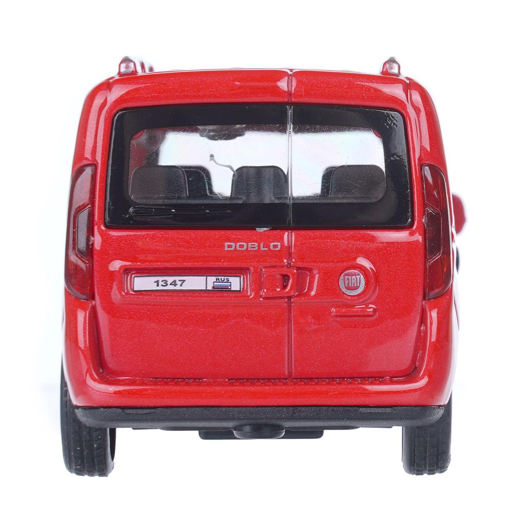 Машина металл FIAT DOBLO 12 см, двери, багаж, инерц, красный, кор. Технопарк в кор.2*36шт