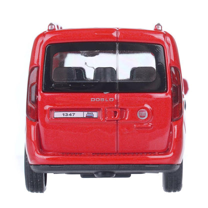 Машина металл FIAT DOBLO 12 см, двери, багаж, инерц, красный, кор. Технопарк в кор.2*36шт