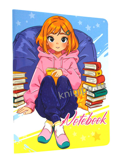 Mon Art. БЛОКНОТ в клетку Mon gros carnet. Девочка с книгами