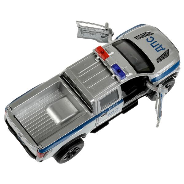 Machine en métal de couleur noire NISSAN TITAN ПОЛИЦИЯ 12,5 cm, double, sac, argent, cor. Parc technologique dans le cor.2*36шт