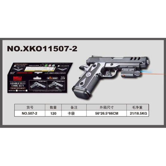 Пистолет (п) с лазер. прицелом, с фонарем XK011S07 в кор. в кор.2*60шт