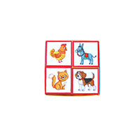 Умные кубики в поддончике. 4 pièces. Кто где живёт (nouveau)