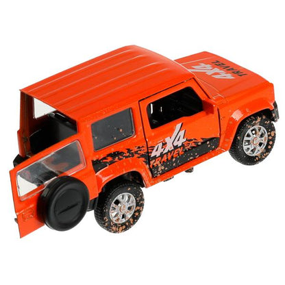 JIMNY-12MUD-OG 335445 Машина металл SUZUKI JIMNY 11,5 см, двер, баг, инер, оранж, кор. Технопарк в к