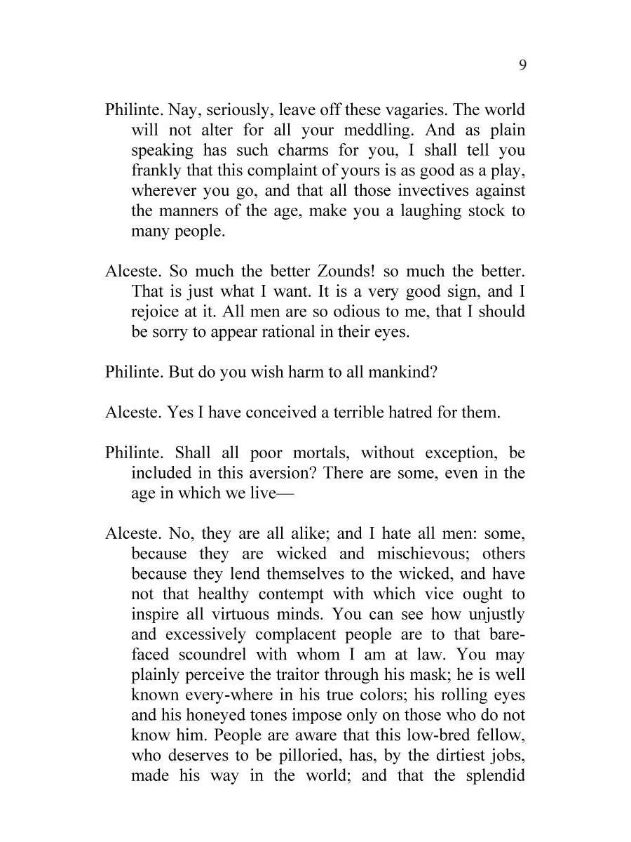 The Misanthrope = Мизантроп: на англ.яз. Moliere