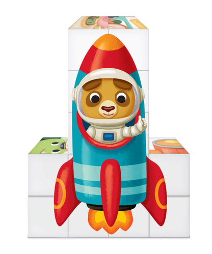 Кубики "Зверотранспорт" 12 шт Baby Toys