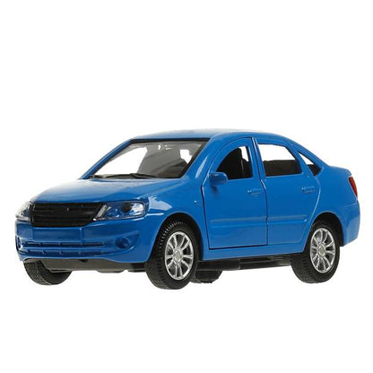 Машина металл LADA granta 11,5 см, двери, багаж, инерц, синий, кор. Технопарк в кор.2*36шт