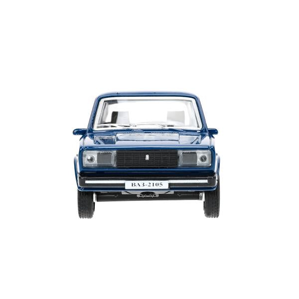 Машина металл LADA ваз-2105 1997 12 cm, двери, багаж, инерц.темно-синий,кор. Технопарк в кор.2*36шт