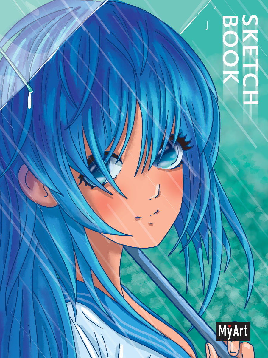 MyArt. АНИМЕ СКЕТЧБУК. ПОД ДОЖДЁМ