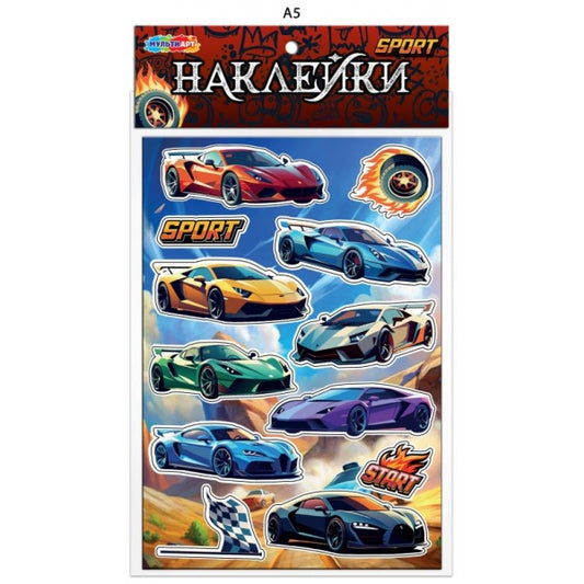 Наклейки бумажные, а5 ламборгини MultiArt