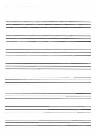 Тетрадь для нот: для младших классов ДМШ и ДШИ